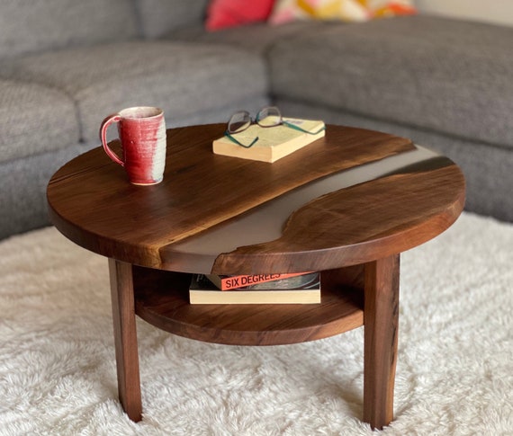 Large round clearance modern coffee table