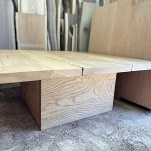 Square Modern Boho Coffee Table, Handmade Wood Coffee Table, Boho Table image 9