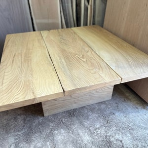 Square Wood Coffee Table: Modern Boho Style, Customizable image 8