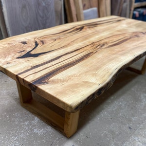 Live Edge Rustic Wood Coffee Table, Farmhouse Table, Mid Century Modern Coffee Table image 10