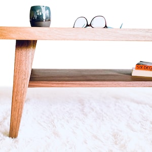 Mid Century Modern Coffee Table, Handmade Wood Coffee Table, Boho Table