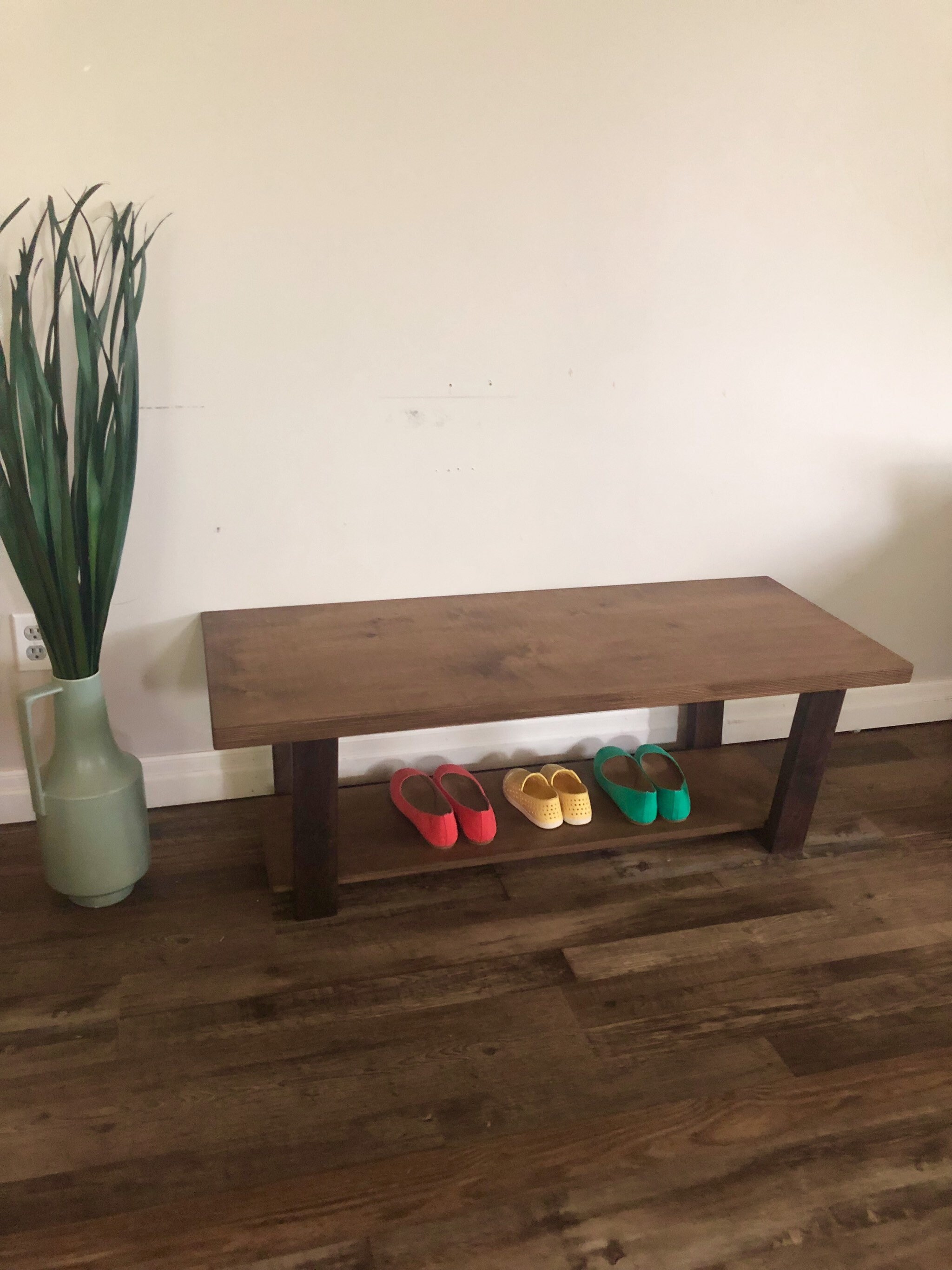 Entryway Bench Farmhouse Decor Wood Shoe Bench Shoe Storage Etsy