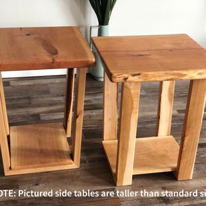 Live Edge Rustic Wood Coffee Table, Farmhouse Table, Mid Century Modern Coffee Table image 5