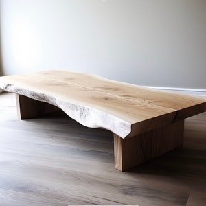Live edge Modern Boho Coffee Table, Handmade Wood Coffee Table, Boho Table image 5