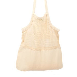 Mushroom Foraging Bags - Farmers Market Bags - Reusable Harvesting Bags - Mesh Net Tote with Reinforced Bottom Made from 100% Organic Cotton