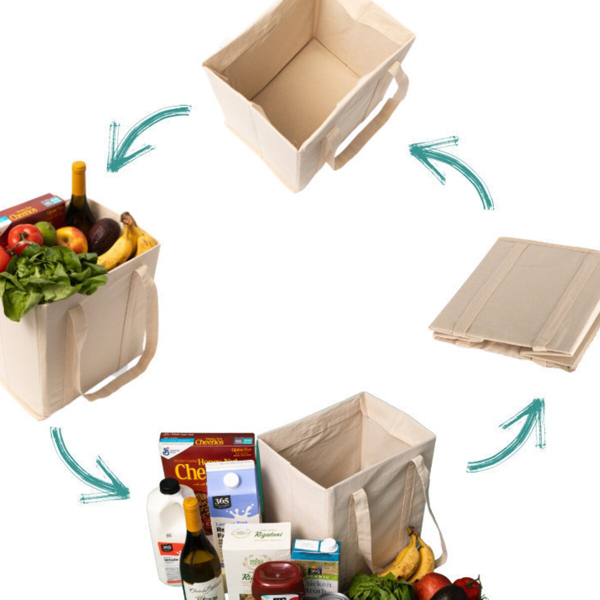Grocery bags (4 total)