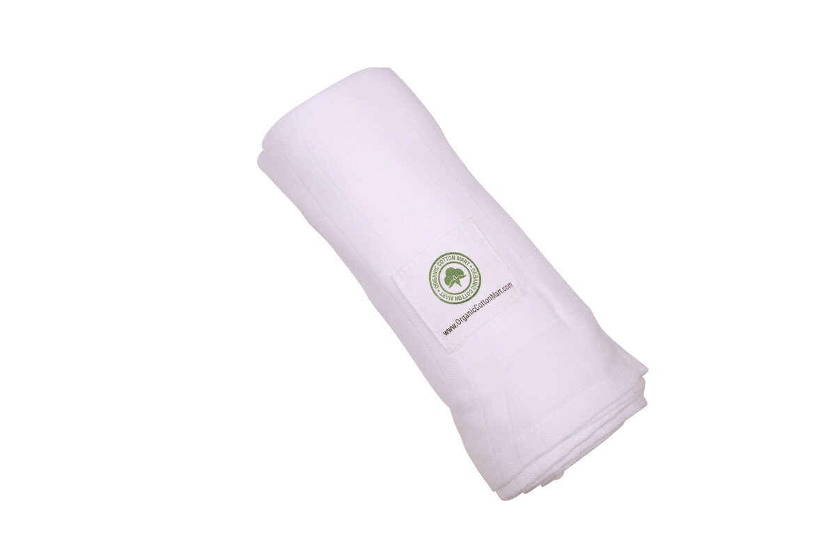 Organic Cotton White Swaddle Blankets Blank White Milestone Etsy