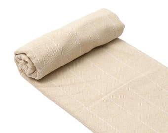 Monks Cloth with Guide Line - Fabric for Punch Needle Rug Hooking - Premium & Organic Cotton Monks Cloth - Available by Yard