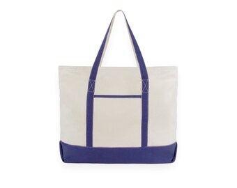 トートバッグ The Large Tote Bag in Blue Canvas Marc Jacobs Canvas Large Tote In Blue - 2% Off | Editorialist