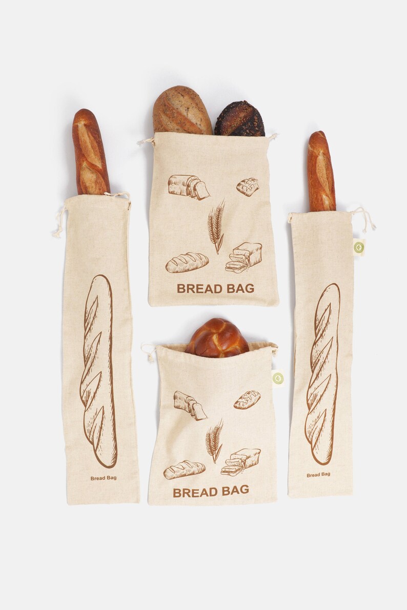 Reusable Linen Bread Bags for Homemade Breads 100 Organic Etsy