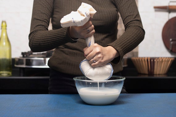 Sacs de lait de noix en coton biologique Sac de passoire en filet