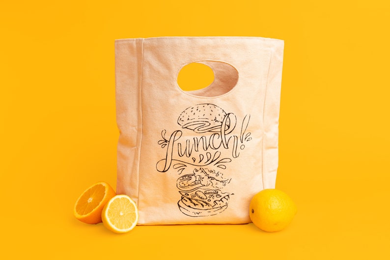 Canvas Lunch Bag Cotton Lunch Tote for Women Men and Kids Etsy