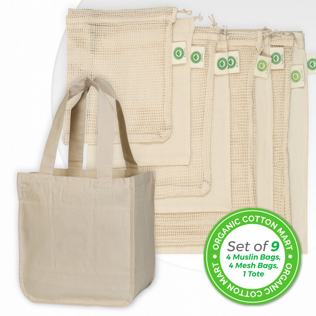 Reusable Produce and Grocery Bags Variety Set Mesh Produce - Etsy