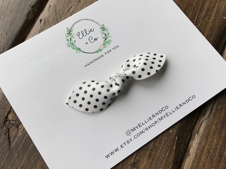 Lilah Bow Black dot