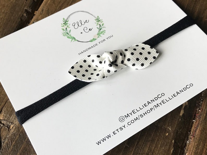 Lilah Bow Black dot