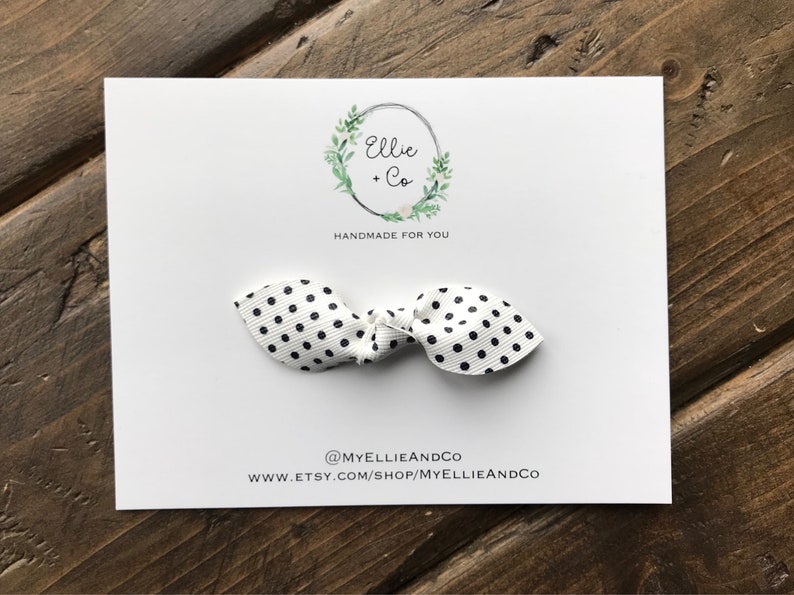 Lilah Bow Black dot