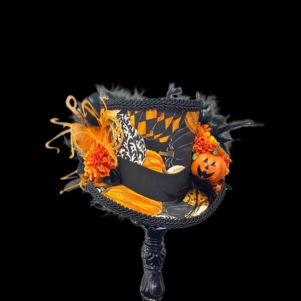 Fall Pumpkin Mini Top Hat