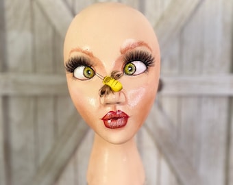 Bumblebee Mannequin Head, Female Mannequin