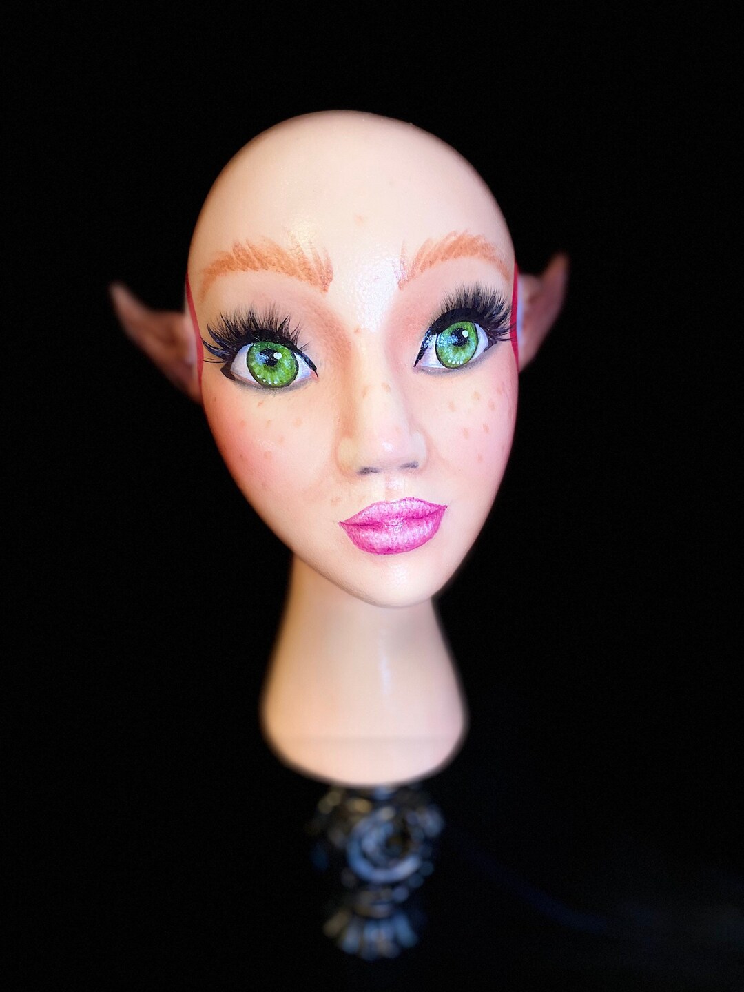 Christmas Mannequin Head, Elf Mannequin Head, Candy Cane Mannequin Head