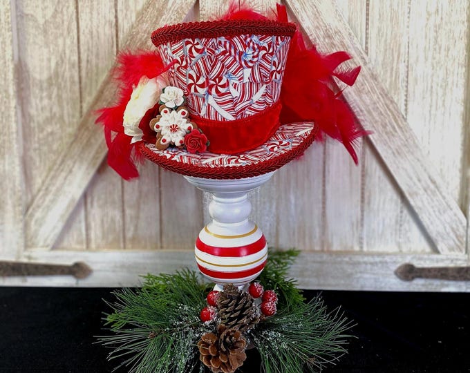 Peppermint Candy Mini Top Hat