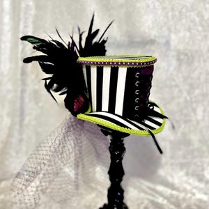 Gothic Corseted Mini Top Hat