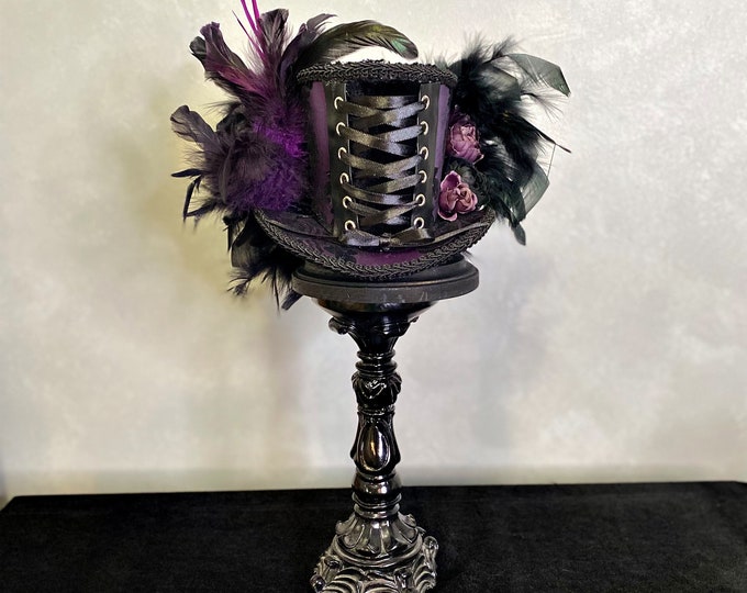 Gothic Corseted Mini Top Hat
