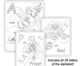 Catholic Coloring Pages September Saints Set 1 Bundle of - Etsy