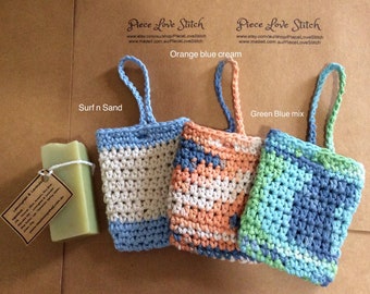 knitted soap bolsa
