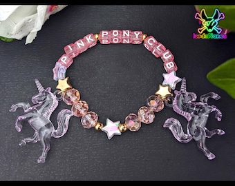 Pink Pony Club Fan Friendship Bracelet