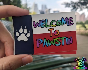 Welcome to Pawstin | Sticker