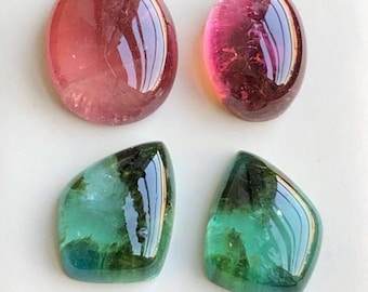 45-Karat Natürlicher Turmalin Cabochon Lot - Herkunft Afghanistan (16-18 mm)