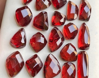 Natural Garnet Rose-cut,52 carats,flat back,whole sale lot ,size: 7.6 to 14.6 mm,garnet,red garnet,garnet jewellery,natural garnet,faceted