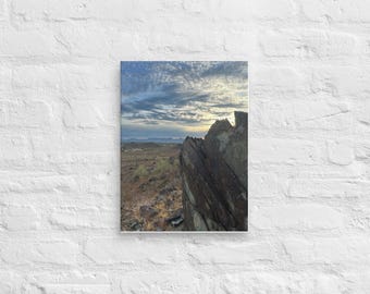 Sunrise Stillness – Phoenix Mountain Preserve Desert Landscape Photography Canvas Print