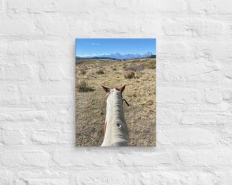 Grand Teton Horseback Riding Canvas Print: National Park Art