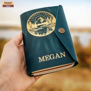 Personalized journal with Monogrammed, Embossed leather journal, Custom notebook