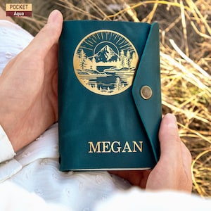 Personalized Mini Leather journal, Pocket size journal, Custom notebooks