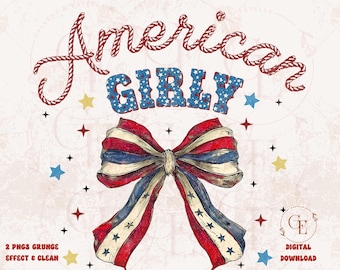Amerikanischer Girly Bogen PNG, Retro Western Patriotic Cowgirl Grafik, Kokette 4. Juli Country Shirt Design