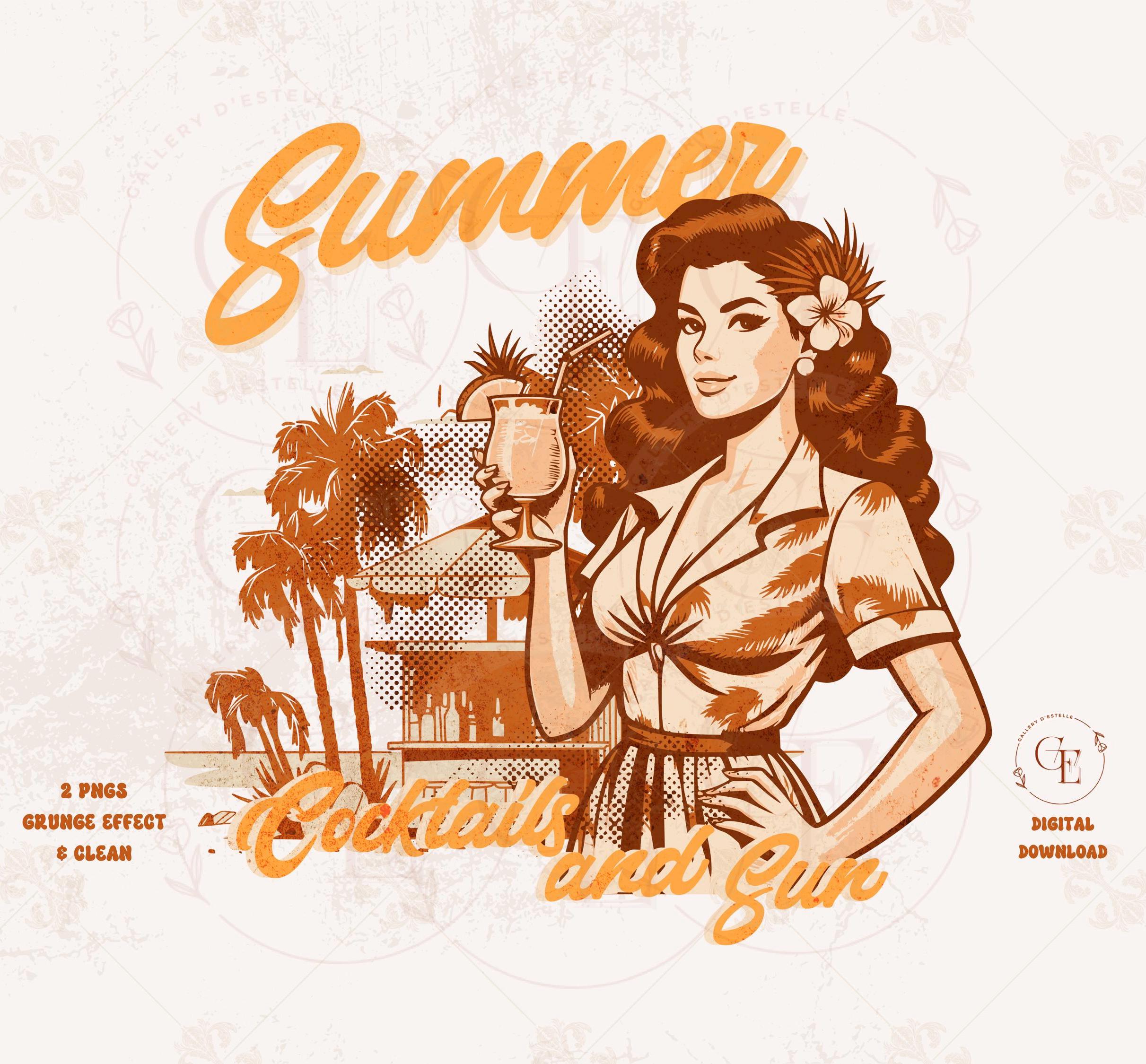 Cocktail pin up girl - Etsy 日本