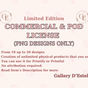 Gallery D&#39;Estelle Commercial & POD License 10-20 PNG Designs|Extended License for Small Business| Unlimited Physical Products