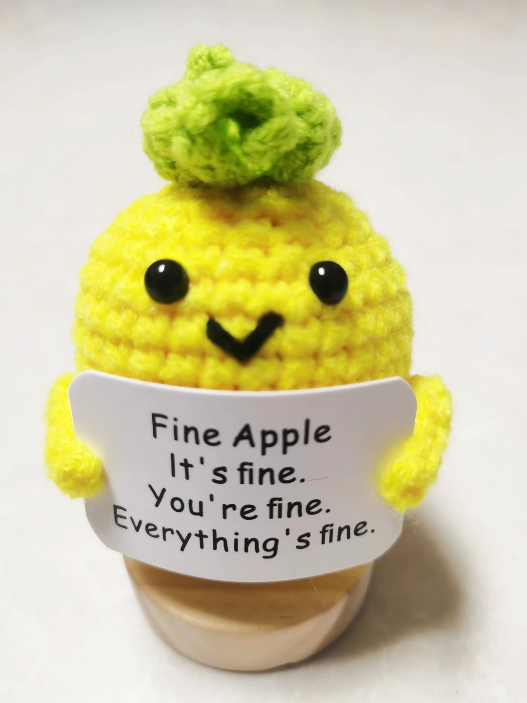 Personalized Crocheted Apples,fine Apple,cute Apple,positive Quote ...