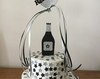 Download Champagne Bottle Cake Topper Etsy