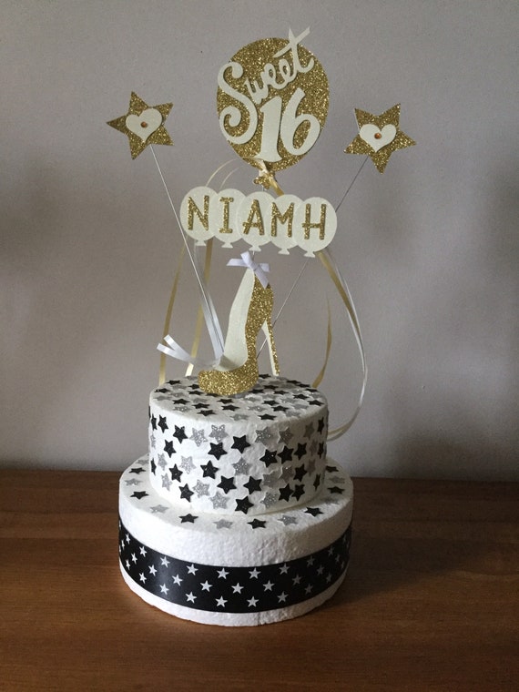 Personalised shoe high heel cake topper Decoration any name age colour Birthday