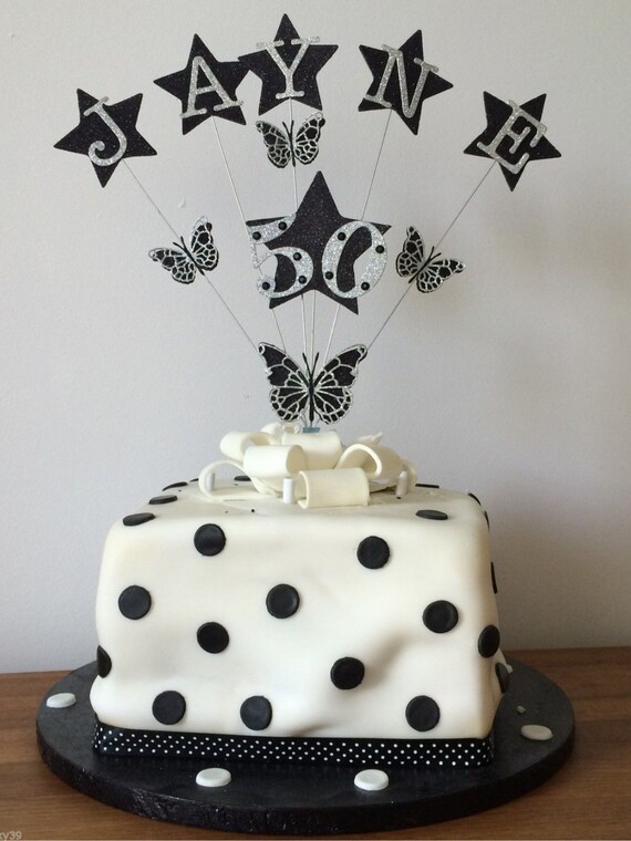 5/" Number Glitter Cake Topper Birthday 18th 21st 30th 40th 50th 60th 70th 80th