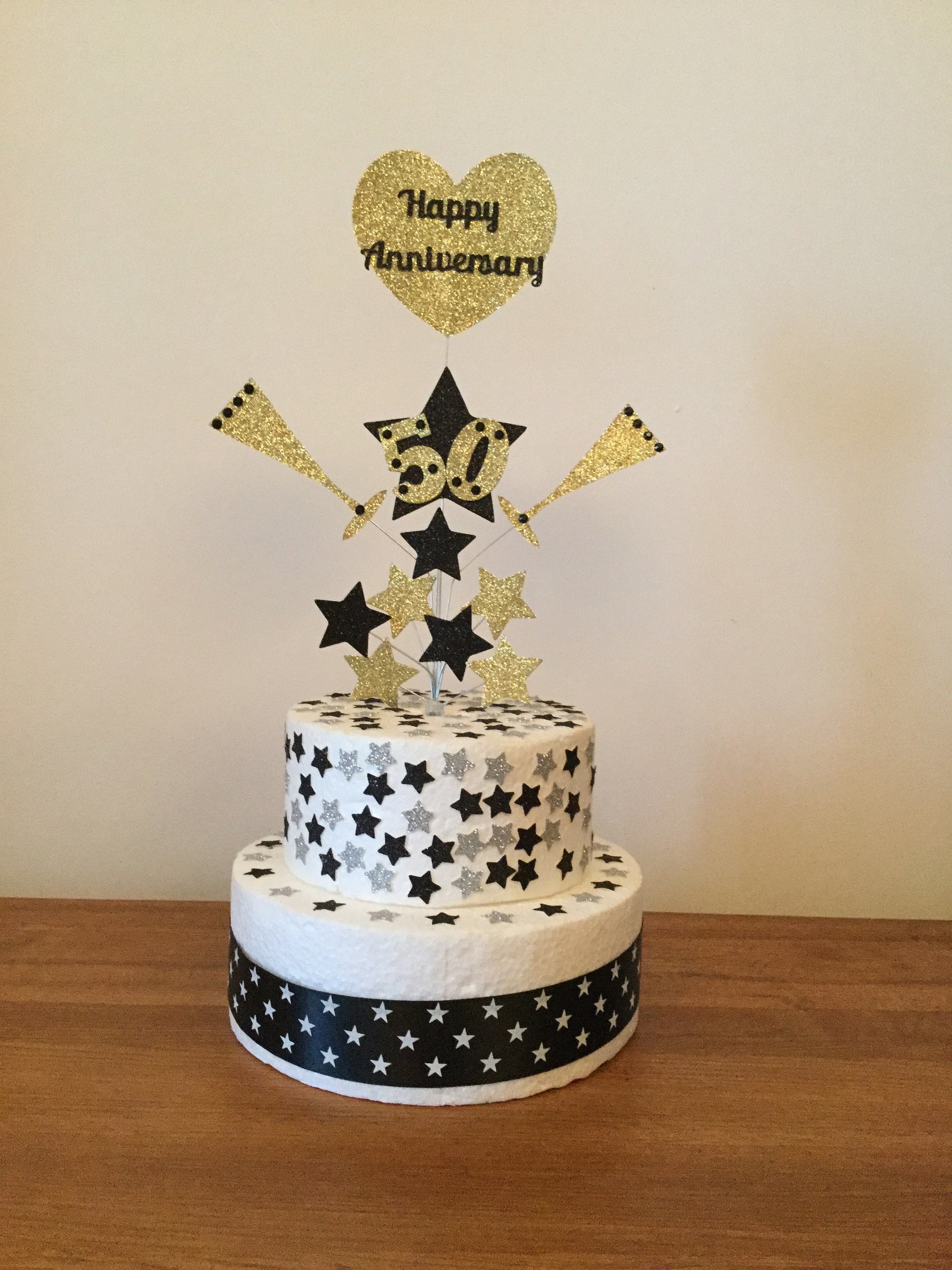 50th 60th 70th 80th 90th Any Age//Colour Cake Topper Decoration Stars on Wires 06