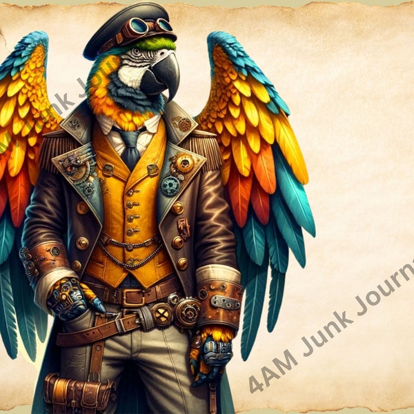 Steampunk Safari: The Gilded Age Reimagined - A Digital Adventure in Art - Victorian Elegance Meets Whimsy - A Paper Crafter's Dream