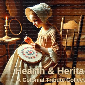 Hearth & Heritage: A Colonial Tribute Collection - 17 archivos digitales + etiquetas de correo electrónico de regalo