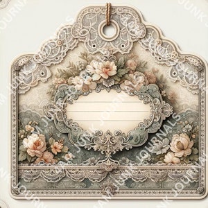 Timeless Grace: Una colección de arte digital de encaje y elegancia victoriana - Kit de manualidades y álbumes de recortes digitales