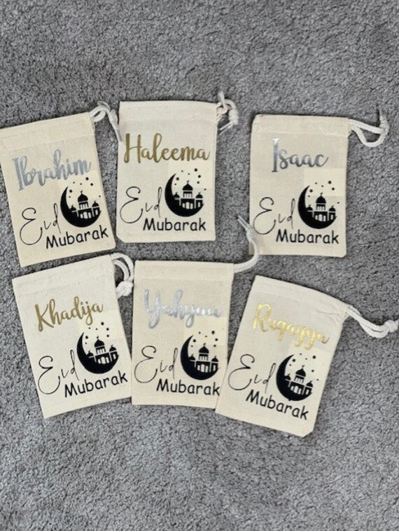 Personalised eidi sacks Money Wallets drawstring bag Eidi Sacks cotton bag eid gift ideas