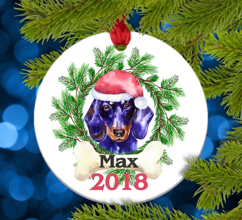 New Pet Dachshund Dog Christmas Ornament Personalized 2020 Dachshund gift Dog