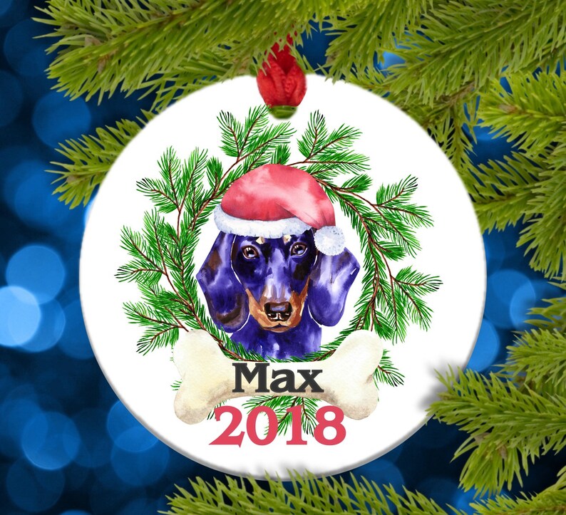 New Pet Dachshund Dog Christmas Ornament Personalized 2020 Dachshund gift Dog